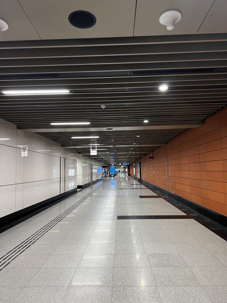 Square profile baffle ceiling 5